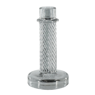Housevitamin candelabro twist vidrio ahumado gris 15 cm | 24 piezas