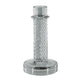 Housevitamin kandelaar twist rookglas grijs 15 cm | 24 stuks