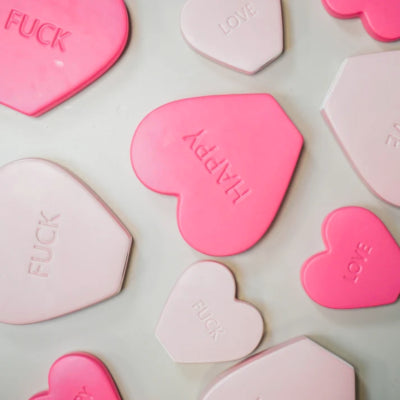 Housevitamin beeld candy heart fuck lichtroze 13 cm | 12 stuks