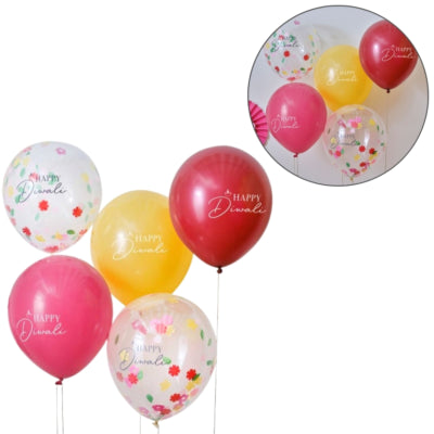 Ginger ray ballonnen happy diwali 5 stuks | 20 stuks