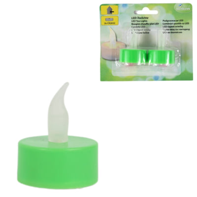 Deco Heitmann LED a batteria tea light verde 4,5 cm 2 pezzi | 20 pezzi
