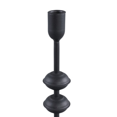 Ptmd candelabro ciba negro 37 cm | 6 piezas