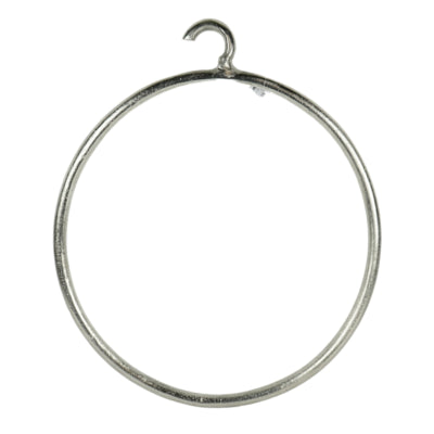 Colgante círculo color plata 53 cm | 2 piezas