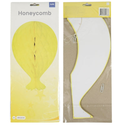 Palloncino Folat a nido d'ape giallo 37 cm | 36 pezzi