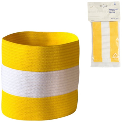 Fascia da capitano giallo bianco | 24 pezzi