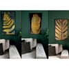 Pannello da parete Daydream loro frond color oro nero 100 cm | 2 pezzi