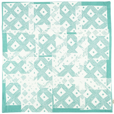 Fodera per cuscino del commercio equo e solidale tribale blu 45 x 45 cm | 12 pezzi