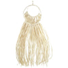 Wanddecoratie raffia button duo cirkel 80 cm | 24 stuks
