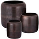 Ptmd vaso da fiori djace alluminio color rame 34 cm set da 3 | 2 pezzi