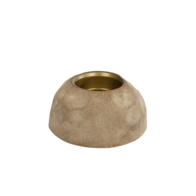 Portacandelina tiffany beige color oro 9 cm | 12 pezzi