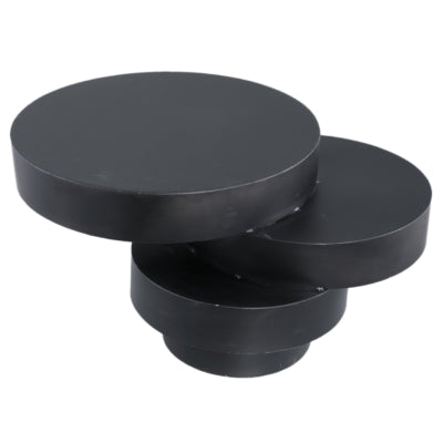 Ptmd bijzettafel essy zwart 68 cm | 2 stuks