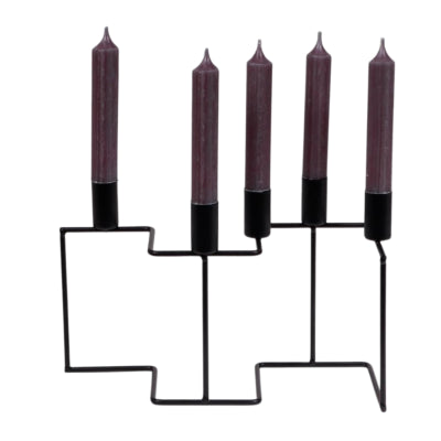 Candelabro Senza zig zag negro 27 cm | 8 piezas