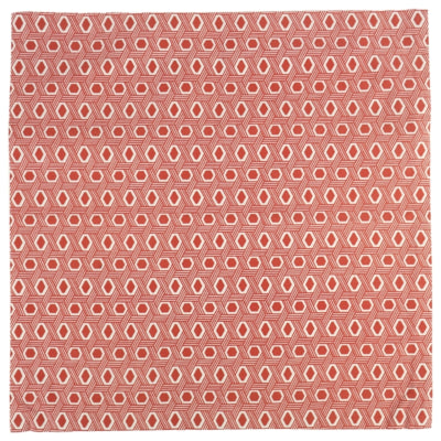 Funda de cojín de comercio justo gráfico rojo 45 x 45 cm | 12 piezas