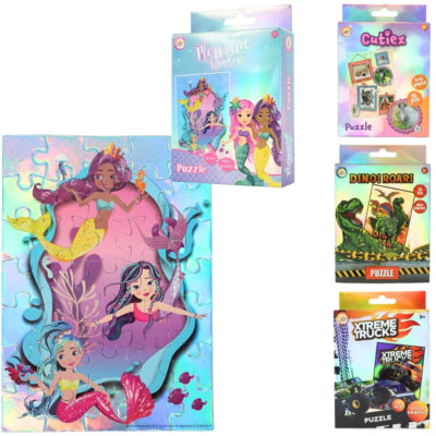 Puzzle licenza olografica 35 pezzi 21 x 15 cm 4 assortiti | 24 pezzi