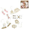 Ciondolo natalizio Deco Heitmann in legno rosa beige 10 cm set da 6 | 12 pezzi