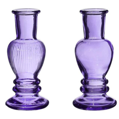 Florero portavelas Venecia violeta 11,5 cm 2 surtidos | 24 piezas