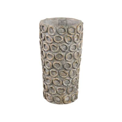 Ptmd vaso in cemento con cerchi ginte xs 30 cm | 4 pezzi