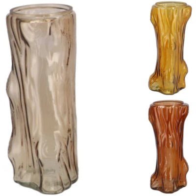 Daan vaso in legno curvato albero marrone 29 cm 3 assortiti | 6 pezzi