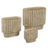 Ptmd bloempot mitty ovaal l bruin 40 cm | 2 stuks