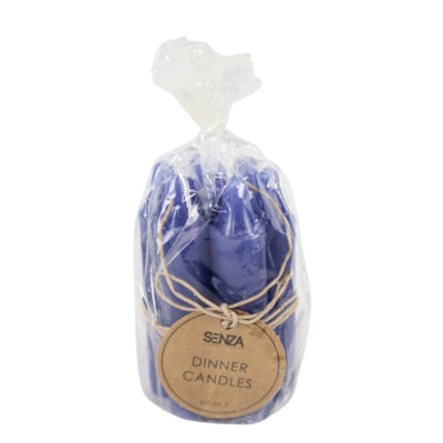 Senza dinerkaarsen blauw 2,2 x 10 cm set van 7 | 36 stuks