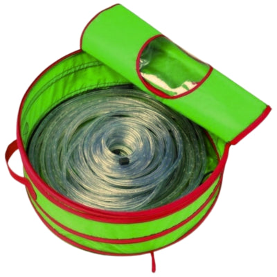 Opbergtas kerstkrans kerstverlichting groen 60 cm | 24 stuks