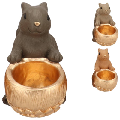 Daan cuenco de madera curvada jingle ardilla sentada marrón 22 cm 3 surtidos | 6 piezas