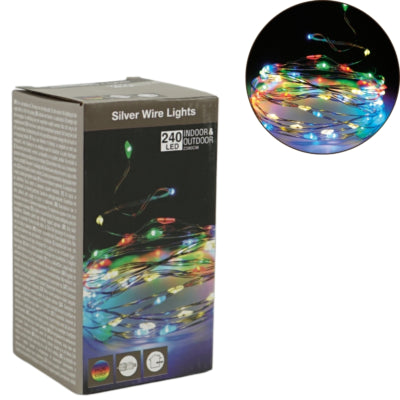 Cadena de luces 240 LED enchufe UE multicolor 24 metros | 12 piezas