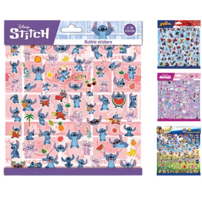 Bubble adesivi licenza Disney pop up 20,5 x 20,5 cm 4 assortiti | 24 pezzi