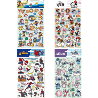 Licentie foamstickers holografisch 25 cm 4 assorti | 24 stuks