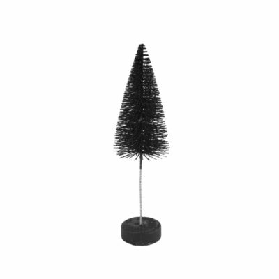 Albero di Natale Countryfield su base glitter nero 20 cm | 12 pezzi