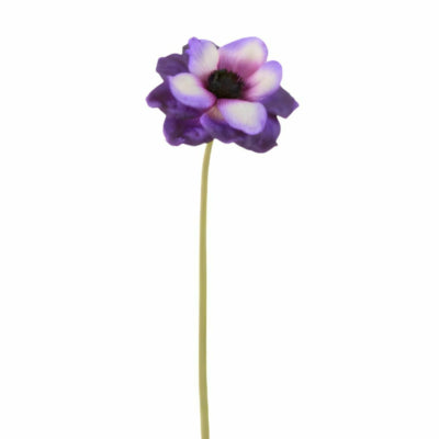 J-line fiore artificiale anemone viola 40 cm | 24 pezzi