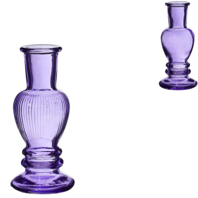 Florero portavelas Venecia violeta 11,5 cm 2 surtidos | 24 piezas