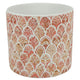 Vaso da fiori in ceramica arancione 13,5 cm | 6 pezzi