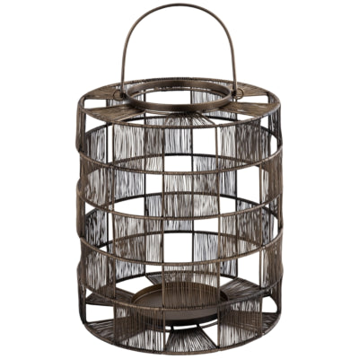 Ptmd lanterna stenn l metallo color ottone 35 cm | 2 pezzi