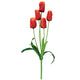 Fiore artificiale tulipano rosso arancio 58 cm | 24 pezzi