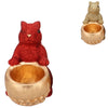 Cuenco de madera curvada Daan ardilla cascabel sentada color rojo dorado 17 cm 2 surtidos | 6 piezas
