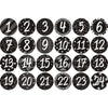 Adventskalender cadeauset diy zwart 26 cm | 24 stuks