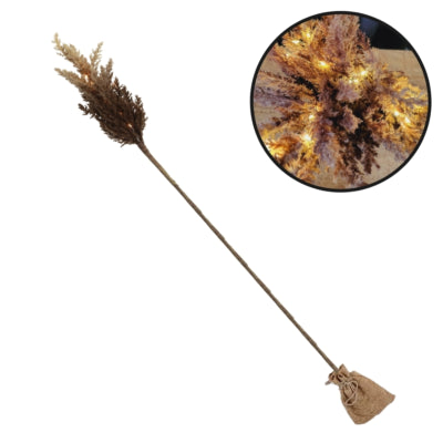 Countryfield rama artificial astilbe led a batería marrón 90 cm | 12 piezas