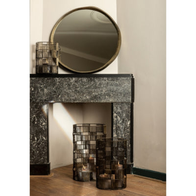 Ptmd lanterna stenn s metallo color ottone 30 cm | 2 pezzi
