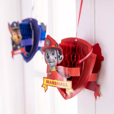 Amscan Paw Patrol, sfera decorativa a nido d'ape, 17 cm, set da 3 | 12 pezzi