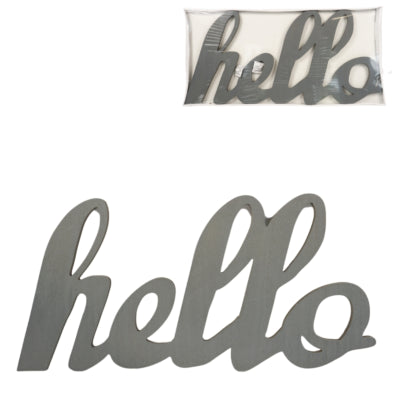 Decorazione murale ciao grigio 60 cm | 6 pezzi
