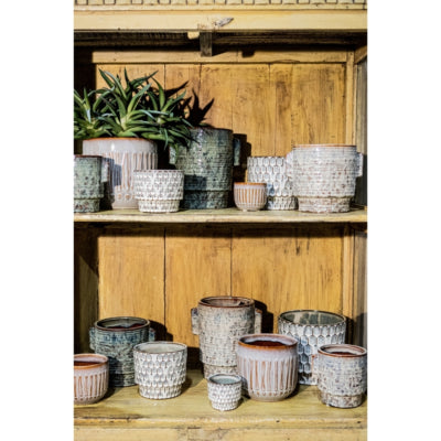 Vaso da fiori Ptmd Katelynn ceramica s verde 13 cm | 18 pezzi