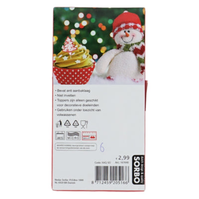 Set forma cupcake e topper Sorbo rosso da 24 pezzi | 72 pezzi