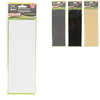 Pro home fieltro autoadhesivo 9 x 25 cm 4 surtidos | 100 piezas