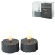 Countryfield led theelicht elegance vlameffect grijs 5 cm set van 2 | 24 stuks