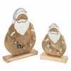 Statua J-line Babbo Natale in legno di mango 30,5 cm | 6 pezzi