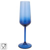 Bicchiere da champagne in vetro blu 195 ml | 12 pezzi