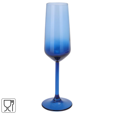 Bicchiere da champagne in vetro blu 195 ml | 12 pezzi