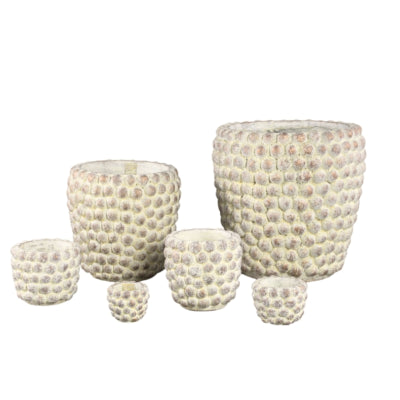 Ptmd vaso da fiori noise l crema 19 cm | 8 pezzi