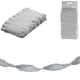 Guirnalda Folat Twist papel crepé color plata 6 metros | 24 piezas